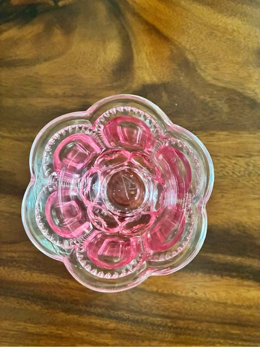 Vintage Pink L.G. Wright Moon and Star Glass Spooner Vase